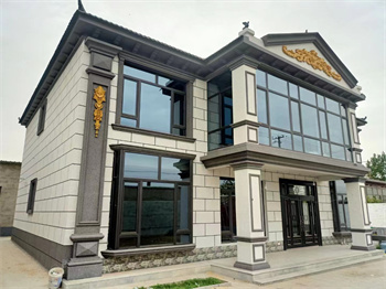 房山區(qū)自建房外墻水包砂仿石漆案例